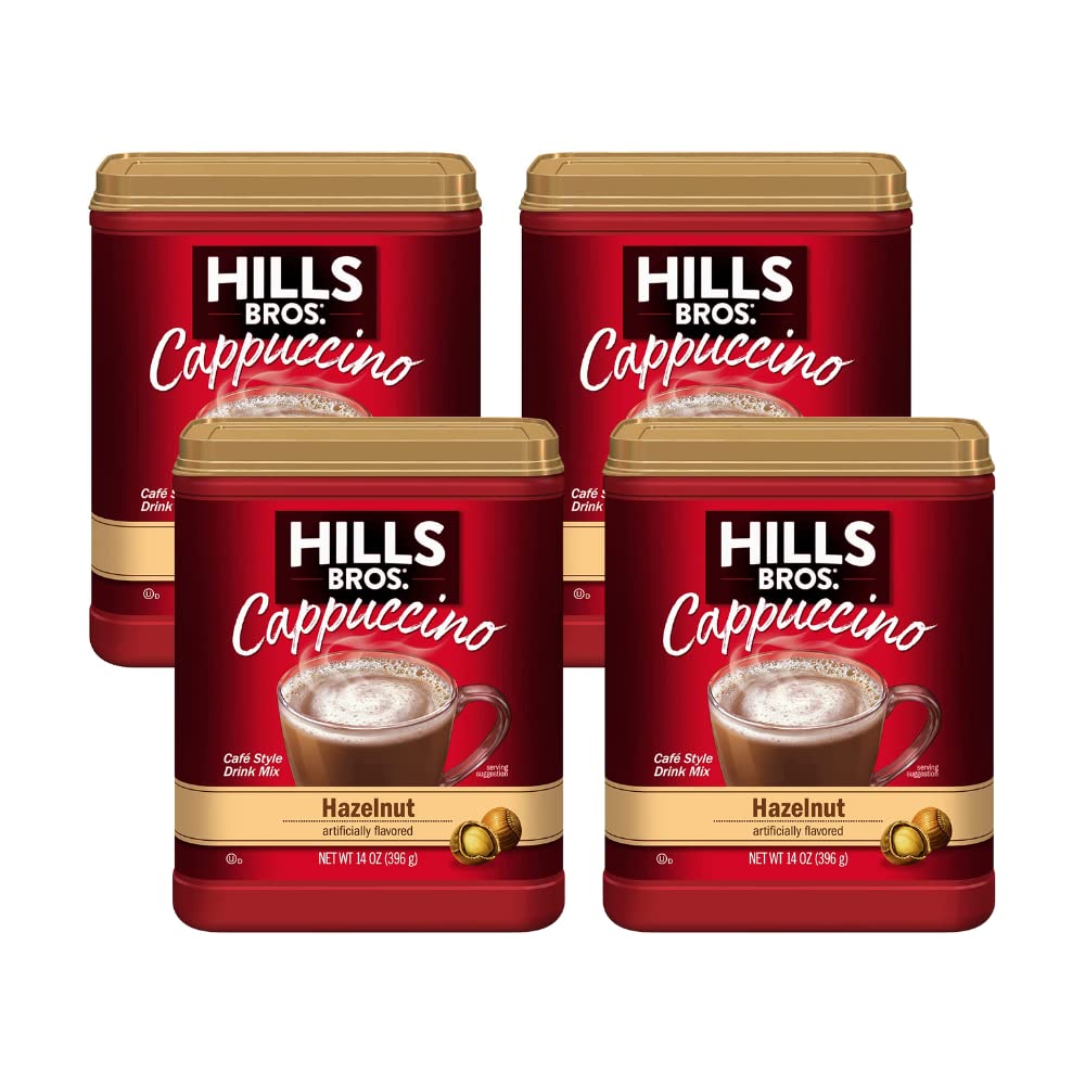 Hills BrosFlavor Coffee (Hazelnut, 14 Ounce (Pack of 4)