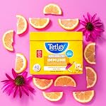 Tetley Super Herbal Thé immune: Citron & Echinacée avec Zinc - 40 Sacs à thé, 80 Grams sans caféine naturellement