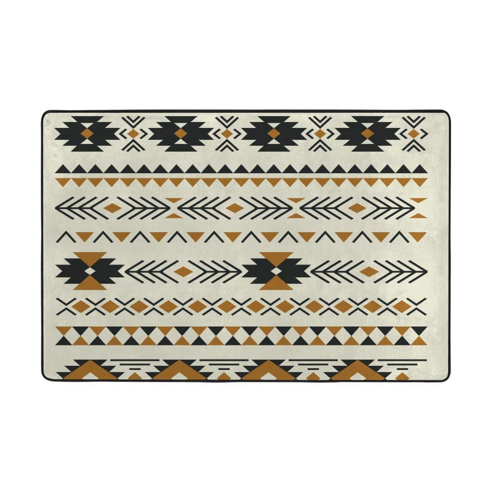 Tapis de sol antidérapant ethnique pour sécuriser votre salon