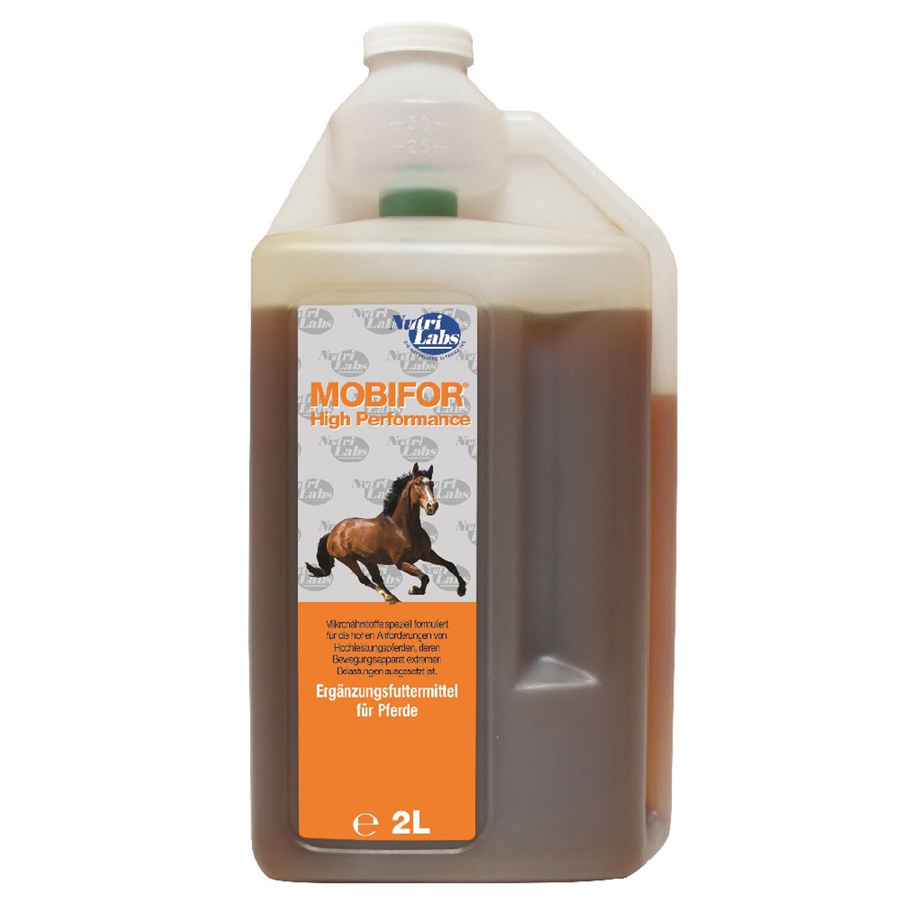 NutriLabs Mobifor® - Jugo articulado de alto rendimiento para caballos de torneo, 2 L, con condroitina, ácido hialurónico, etc. - Glucosamina caballo - Complemento alimenticio para caballos - Alimento