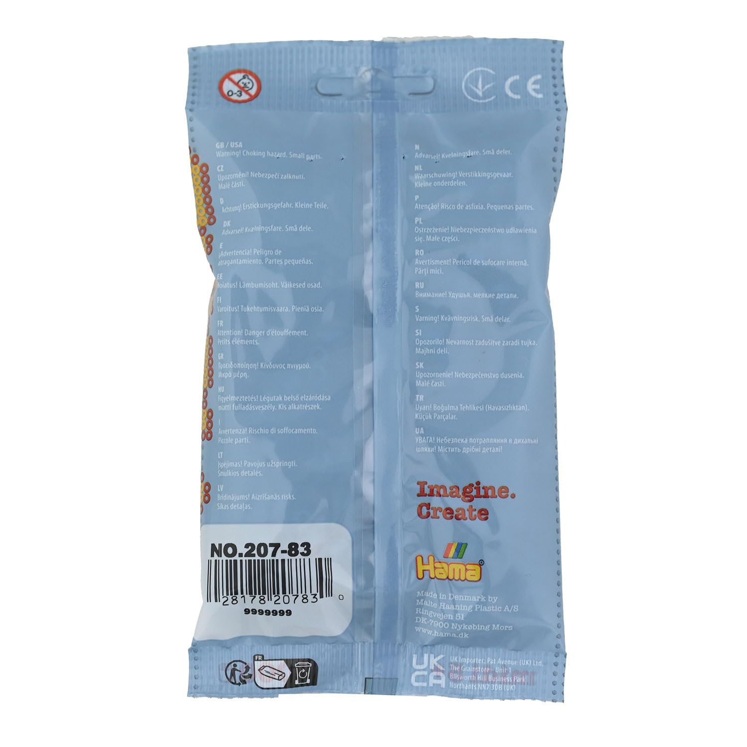 Hama Perlen 207-83 Ironing Beads Bag with Approx. 1,000 Midi Craft Beads with Diameter 5 mm in Petrol, Creative Craft Fun for Young and Old