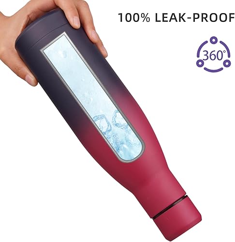 Miniatura 4 de BJPKPK Botella de agua aislada de 12 onzas pequeñas de acero inoxidable, reutilizable, de metal, térmica, mantiene el frío y el calor, encantador