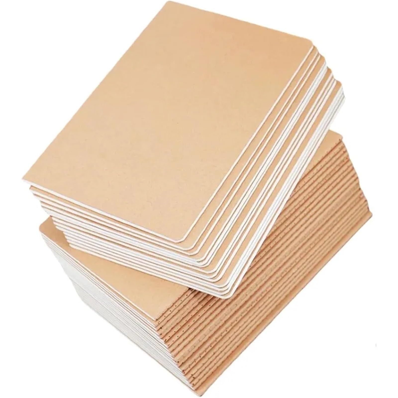 Quaderni a righe, confezione da 24 quaderni A5 in carta kraft, per scrivere, 20,3 x 14,9 cm, a righe, 60 pagine con carta a righe