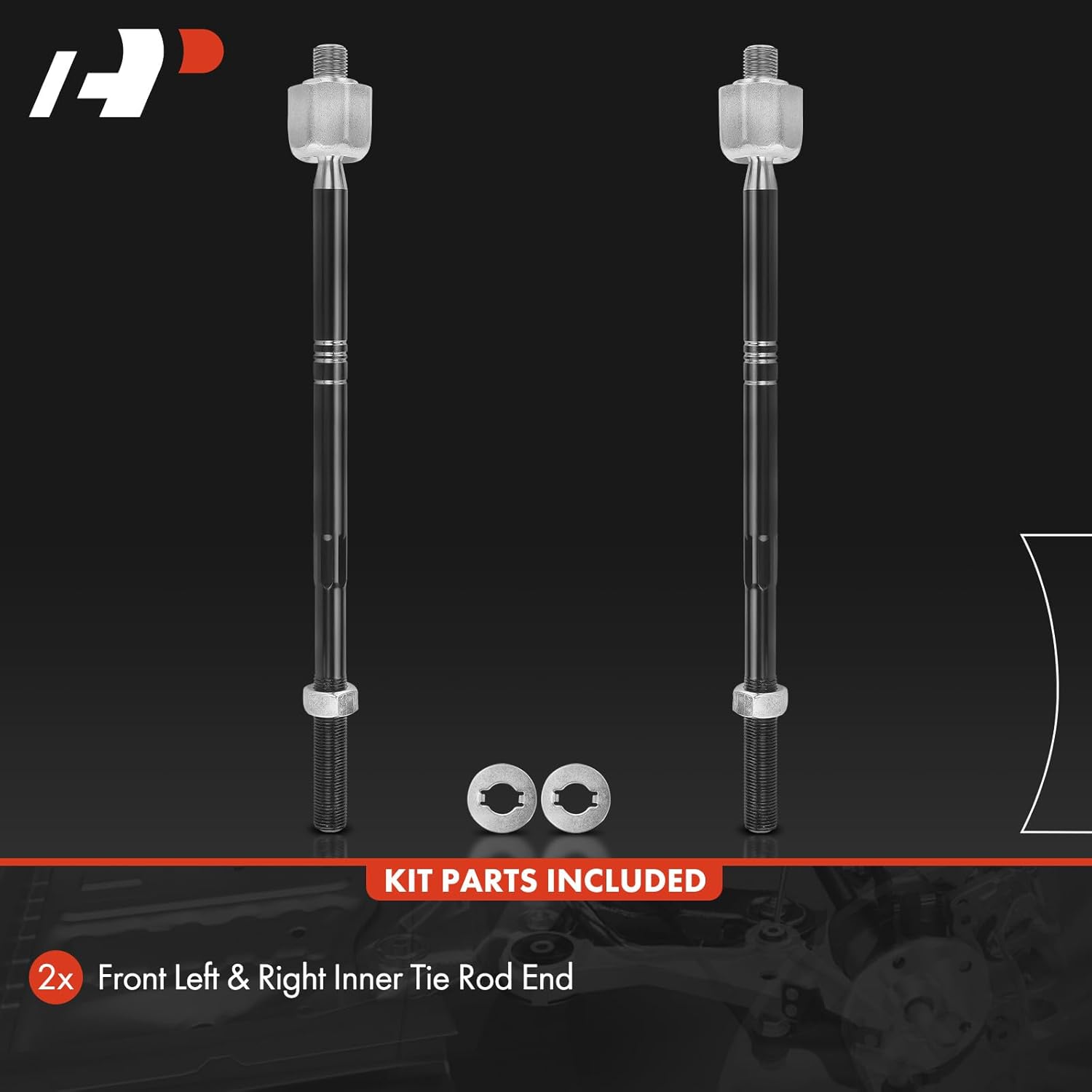 A-Premium 2 x Front Inner Tie Rod Ends, Compatible with Chrysler 200 2015-2017 & Dodge Dart 2013-2016