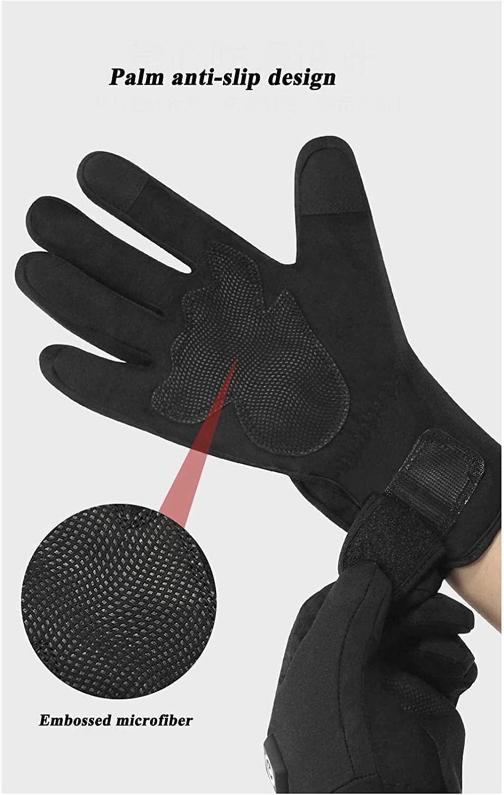 Guanti riscaldati Lavabili Batteria Ricaricabile da 7,4 V 2200 mAh per Donna Uomo attività Invernali all'aperto