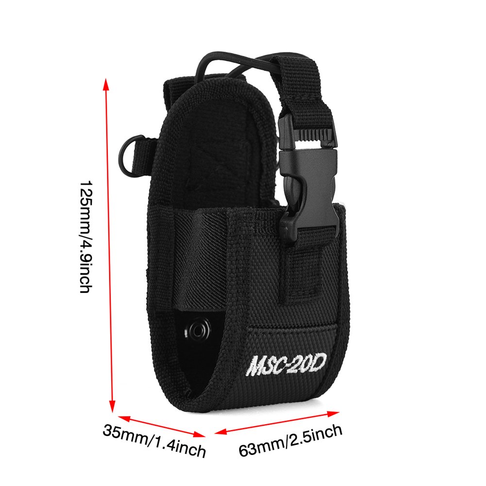 VBESTLIFE Custodia per walkie-talkie, custodia in nylon portatile MSC-20D per tracolla, custodia per radio bidirezionale