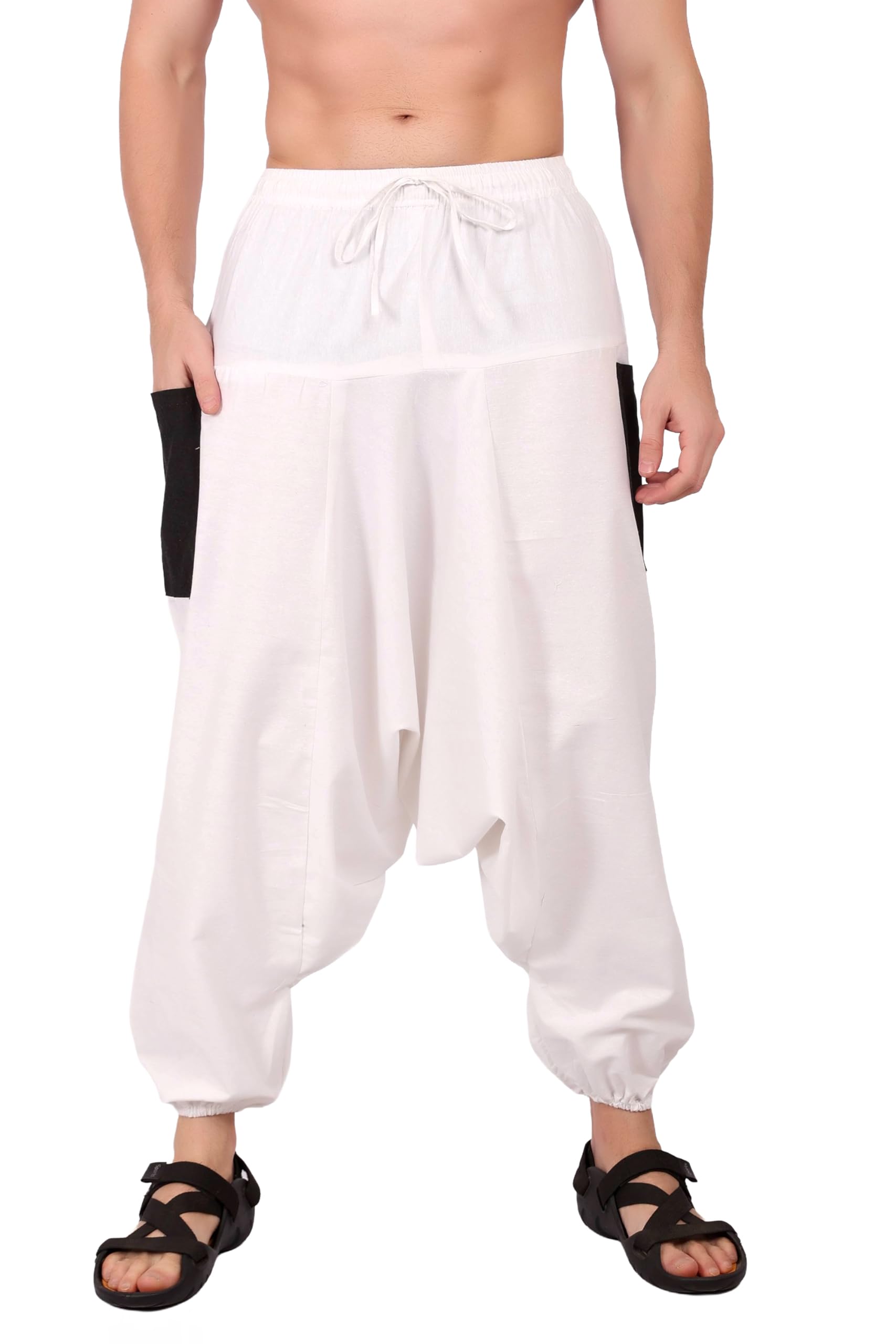 white whale you think, we bring Men Women Cotton Summer Loose Baggy Hippie Boho Gypsy Harem Pants-picture-51