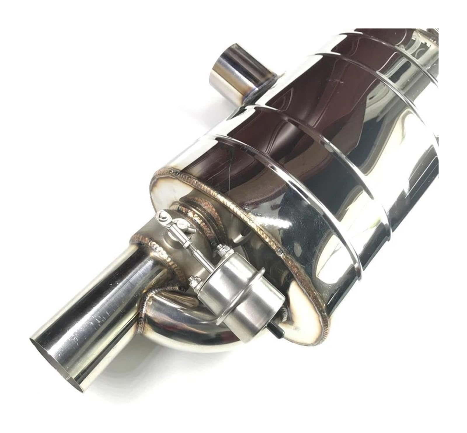 Tubo Di Scarico Auto Marmitte Scarico Auto Con Valvola Variabile Telecomando/pompa Vuoto Forma Universale T Un Ingresso Due Uscite 51/63/76 Mm(76MM+Control)