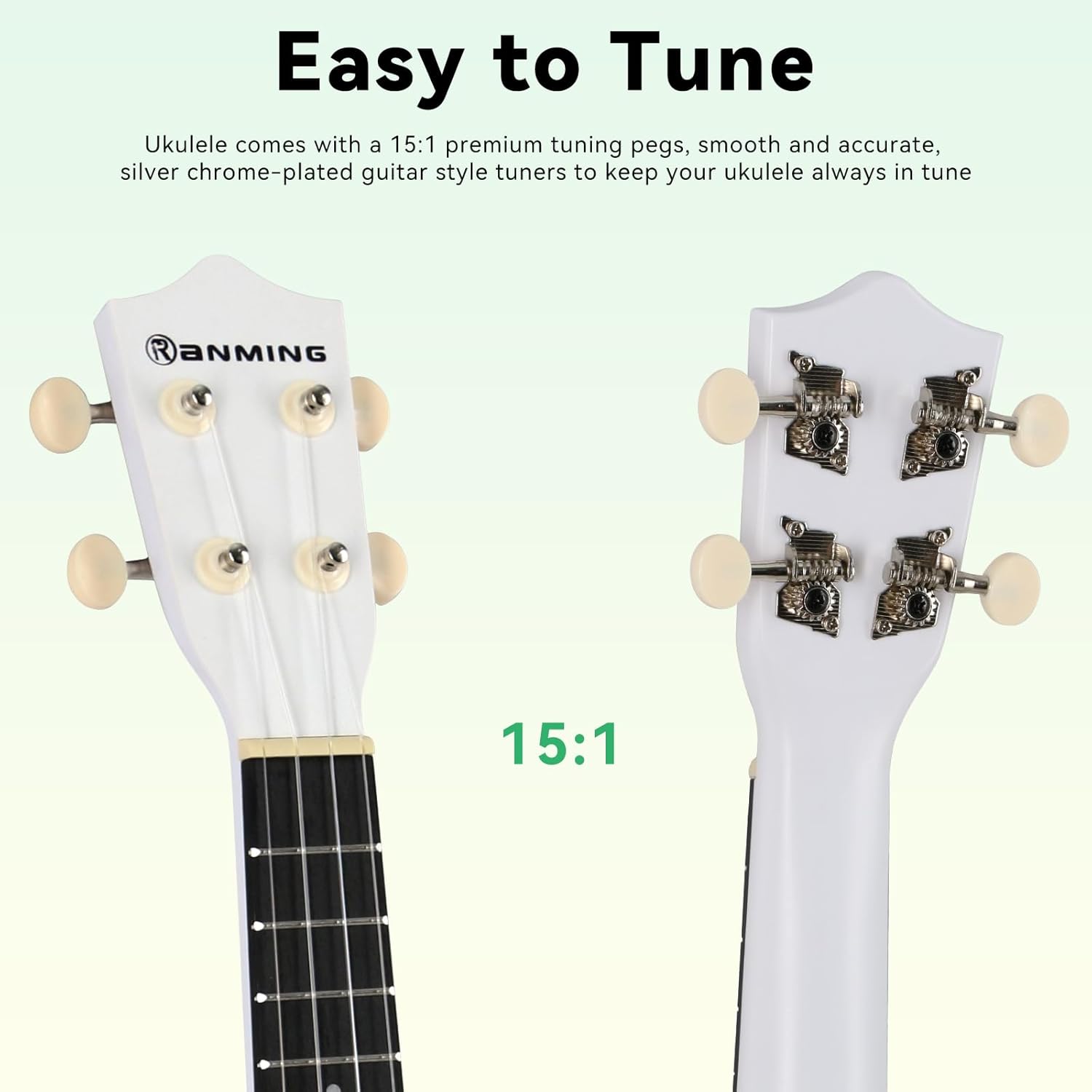 ranming ukulele 21 inch ukelele kids 4-string ukulele starter kit with strap, picks,carbon strings portable plastic uku for music education outdoor travel holiday gifts pink