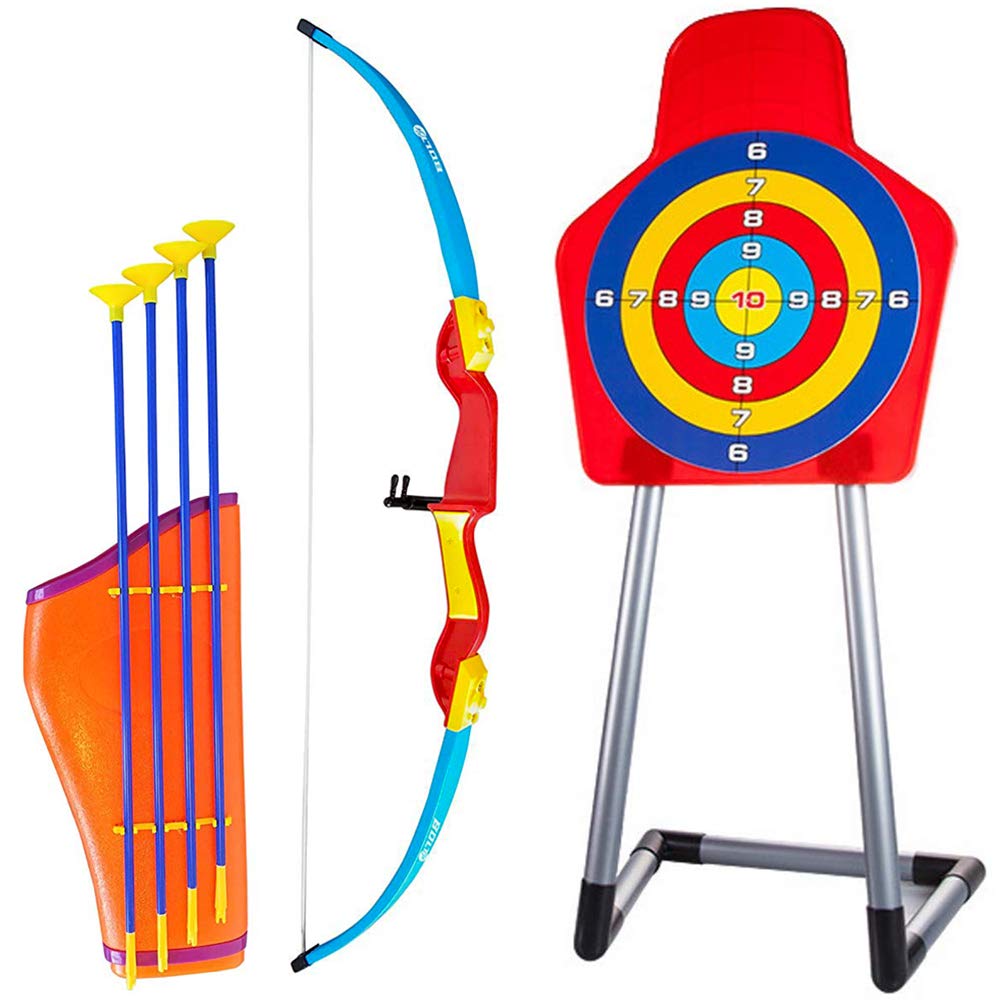 Liberty Imports Deluxe Kids Toy Archery Set with Standing Bullseye