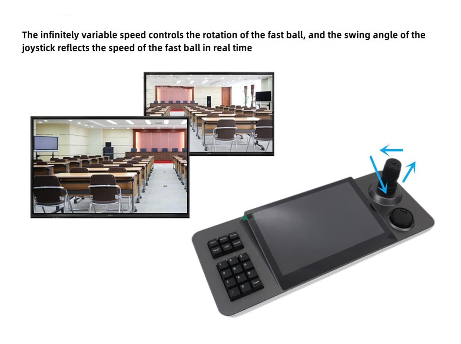 Pantalla LCD 4D, Teclado Mezclador de 11,6 Pulgadas, Pantalla HD, cámara de Estudio, Escenario, 8 Canales, Control de vídeo for transmisión en Vivo para computadora portátil, TV, proyector