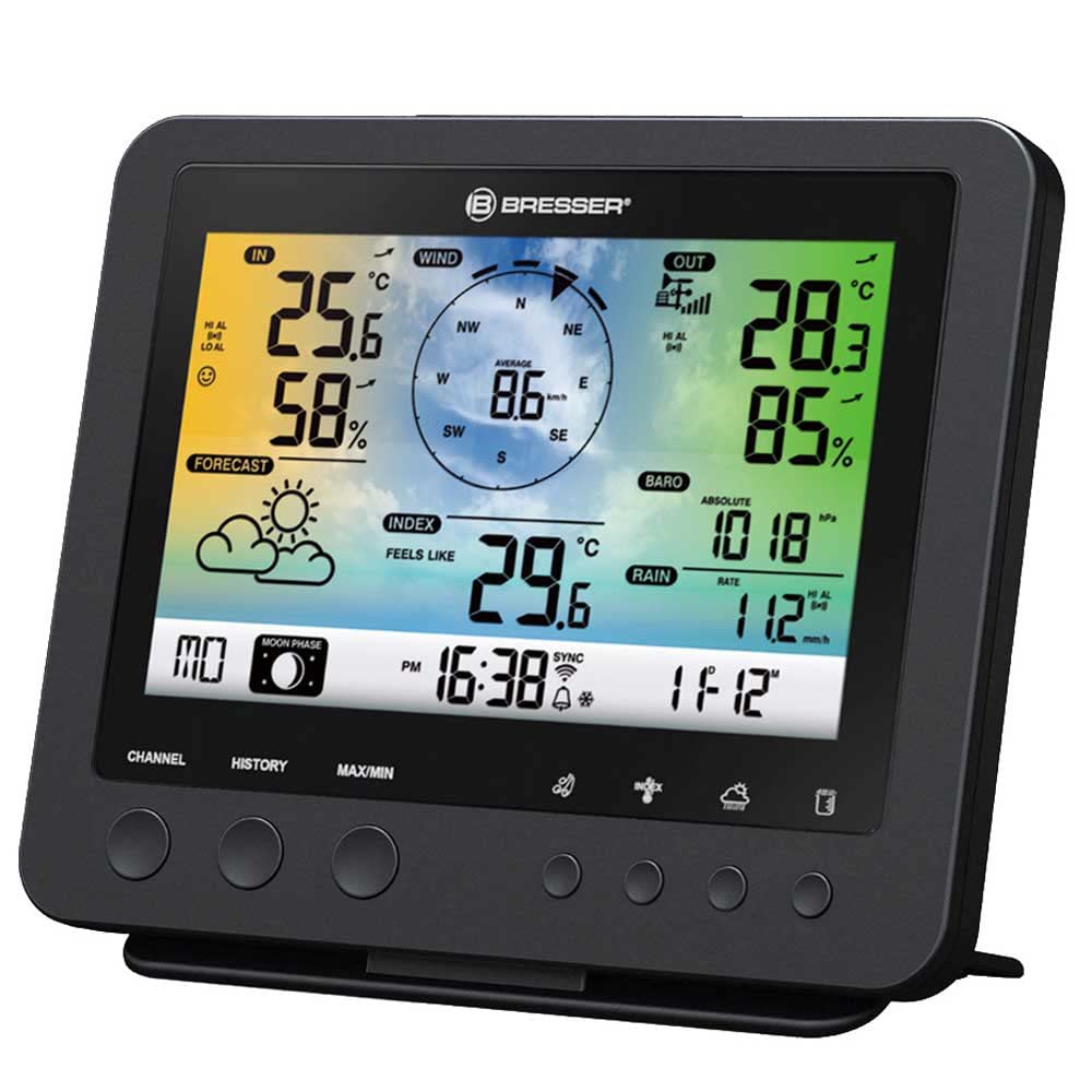 Bresser zusätzliche Basisstation für 7002580 Wetter Center, Schwarz