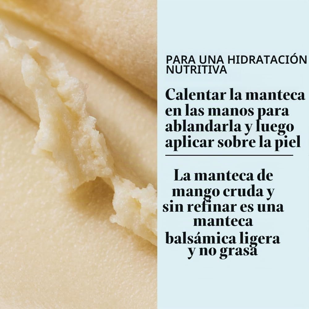 Sky Organics | Manteca de mango para cuerpo y rostro | 100% sin procesar y sin refinar | Para hidratar, equilibrar y unificar el tono | 454 g