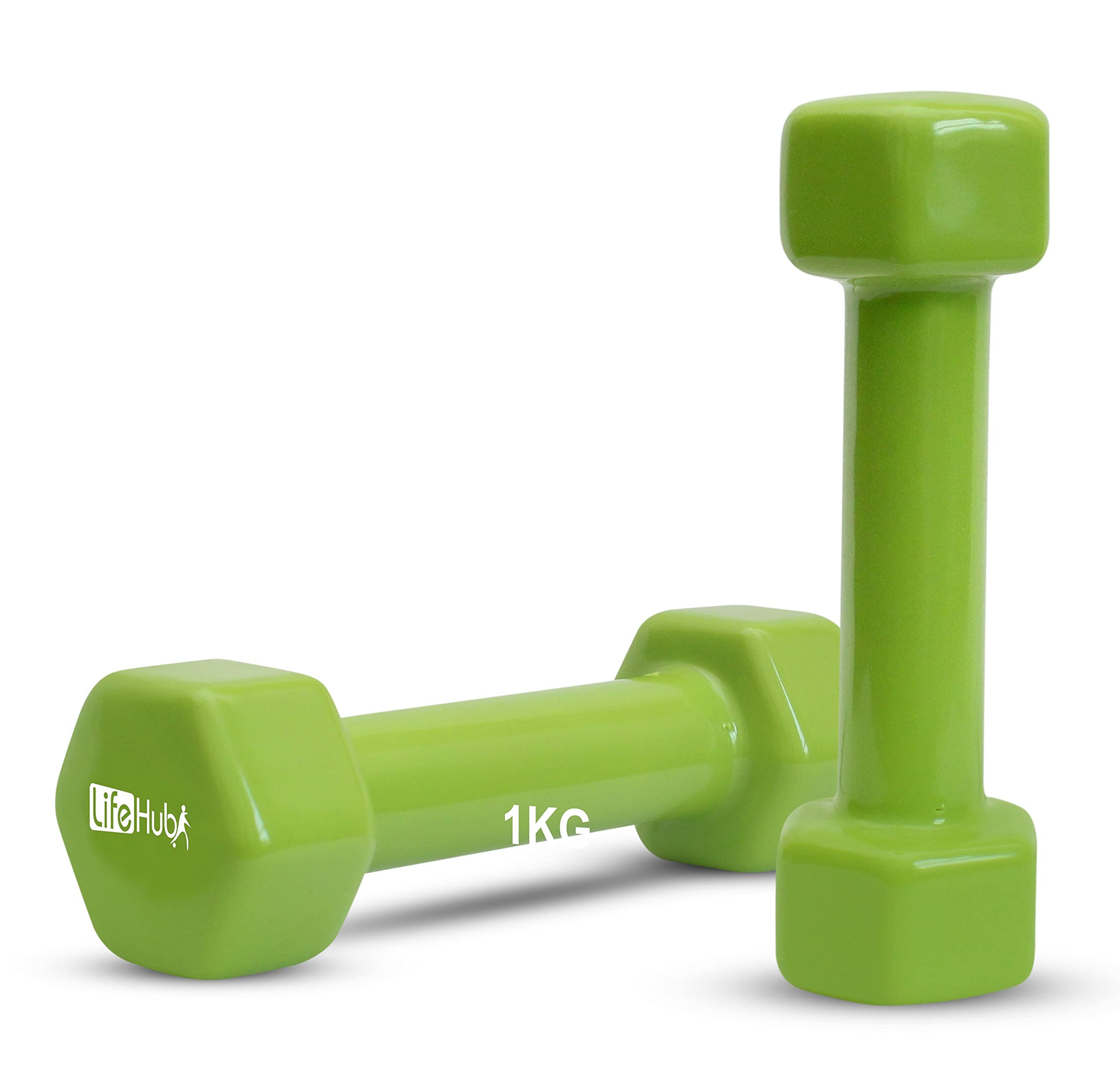 LIFE HUB Vinyl Dumbbells, Vinyl Dumbbells Set, Dumbbells Set for Home Workout, Dumbbell for Gym 1 Pair (1KG Pair) (B08V8KMM6D) Amazon Price History, Amazon Price Tracker