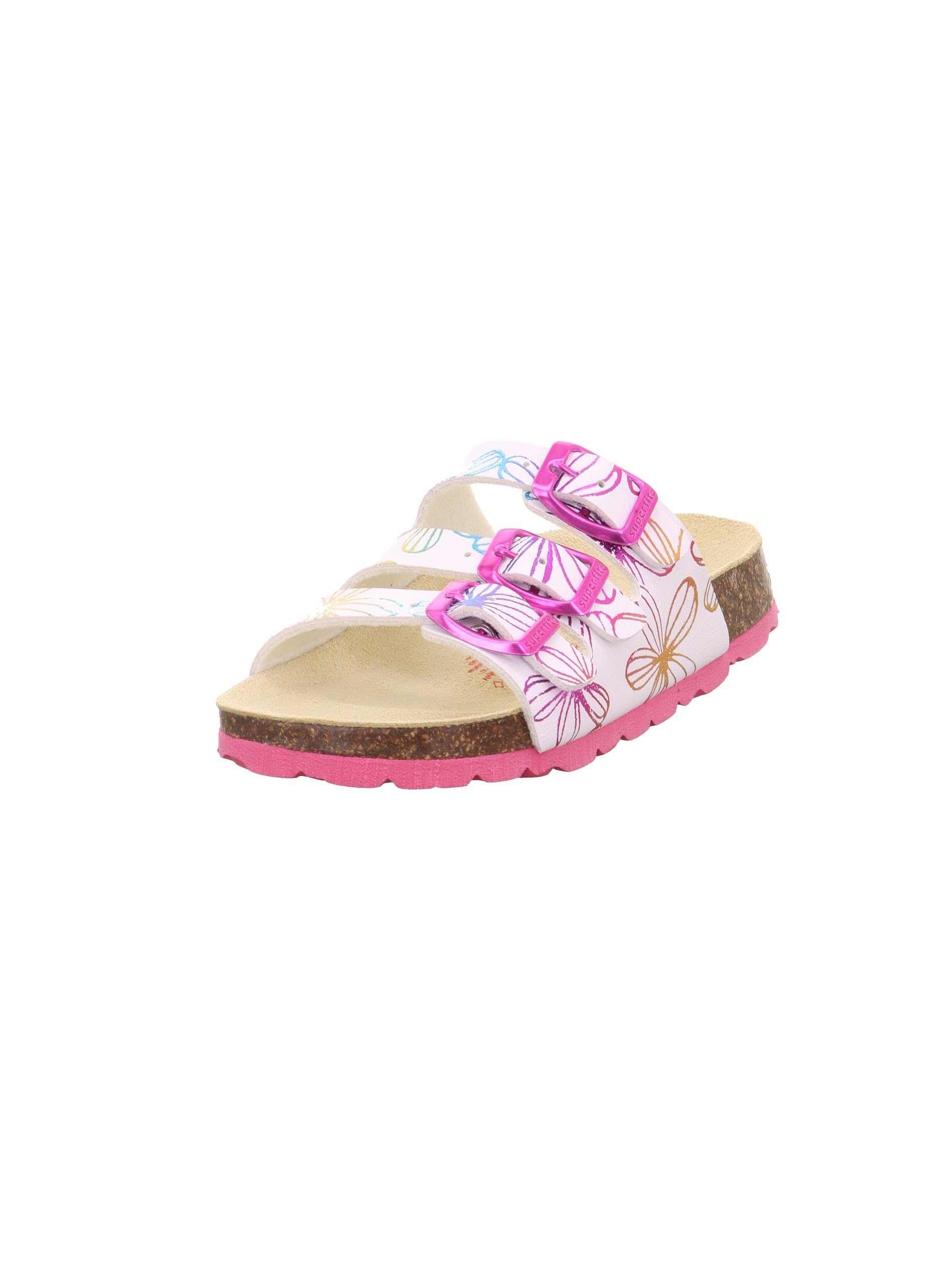 Superfit Girls' Footbed Slippers, White Multicoloured 1060, 41 EU Weit