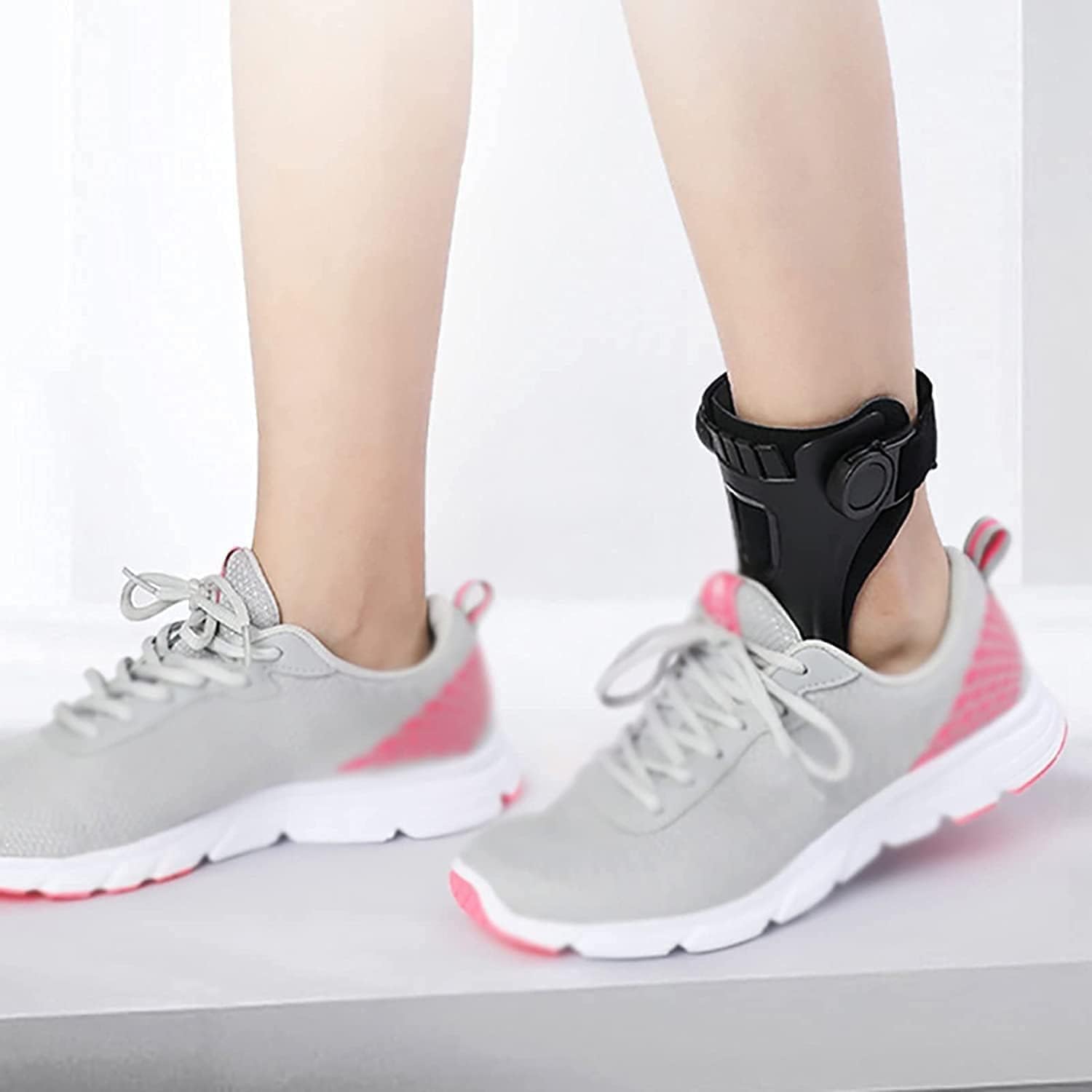 Órtesis para pie caído, Tobilleras Ajustables, correctores posturales para pie caído, para Fascitis Plantar, Dolor en el Arco del pie y tendinitis aquílea (pie Izquierdo, pequeño).