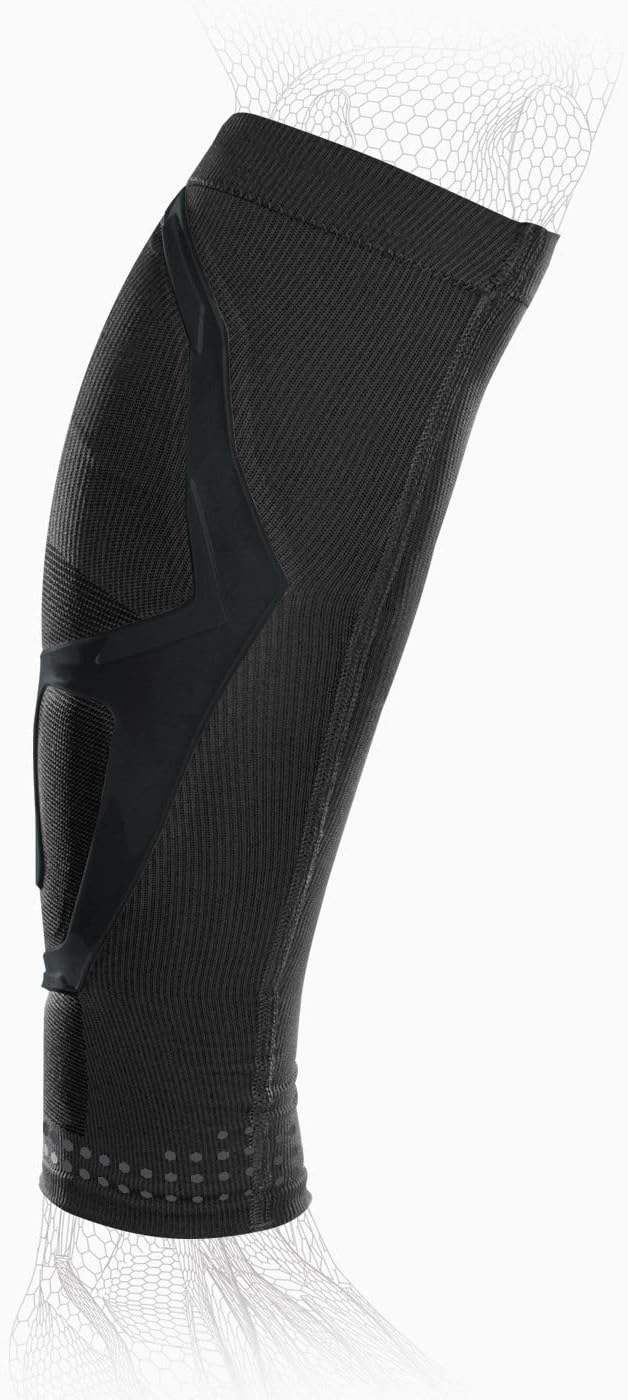 DonJoy TRIZONE Compression Calf Sleeve - For Muscle Strains, Shin Splints, Inflammation From Overuse Injuries and Strains - Black, X-Large