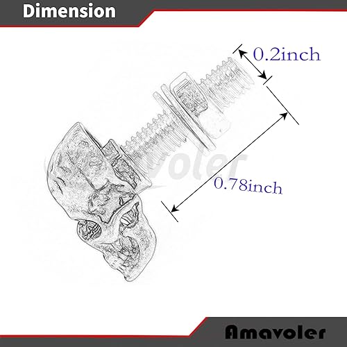 Miniatura 2 de Tornillos de matrícula, 4 piezas universales de acero inoxidable estilo calavera, kit de tornillos para placa de matrícula para motocicleta,