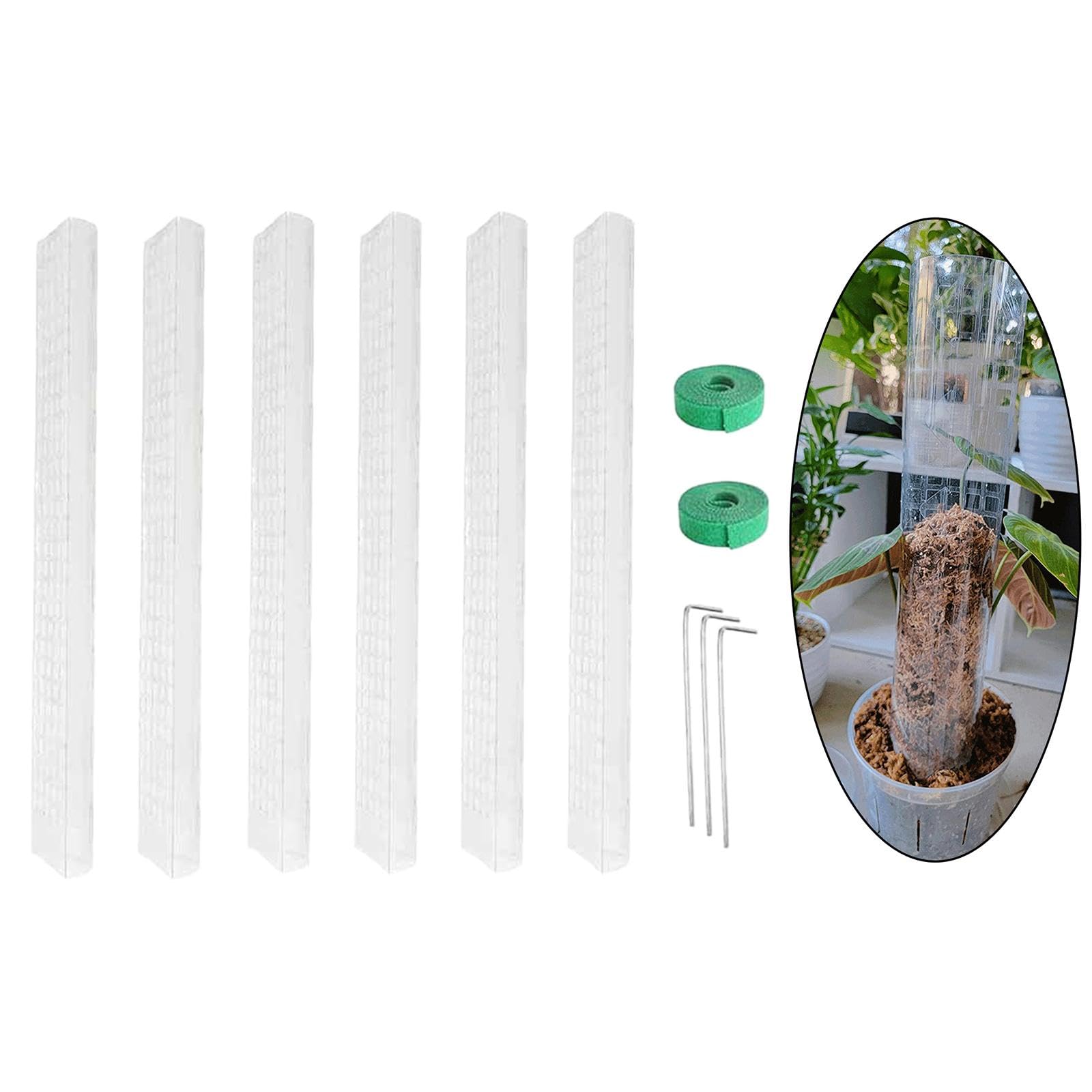 KESOTO Lot de 6 Tuteurs pour Plantes, Supports Empilables pour Plantes en Pot (Monstera) et Balcon.