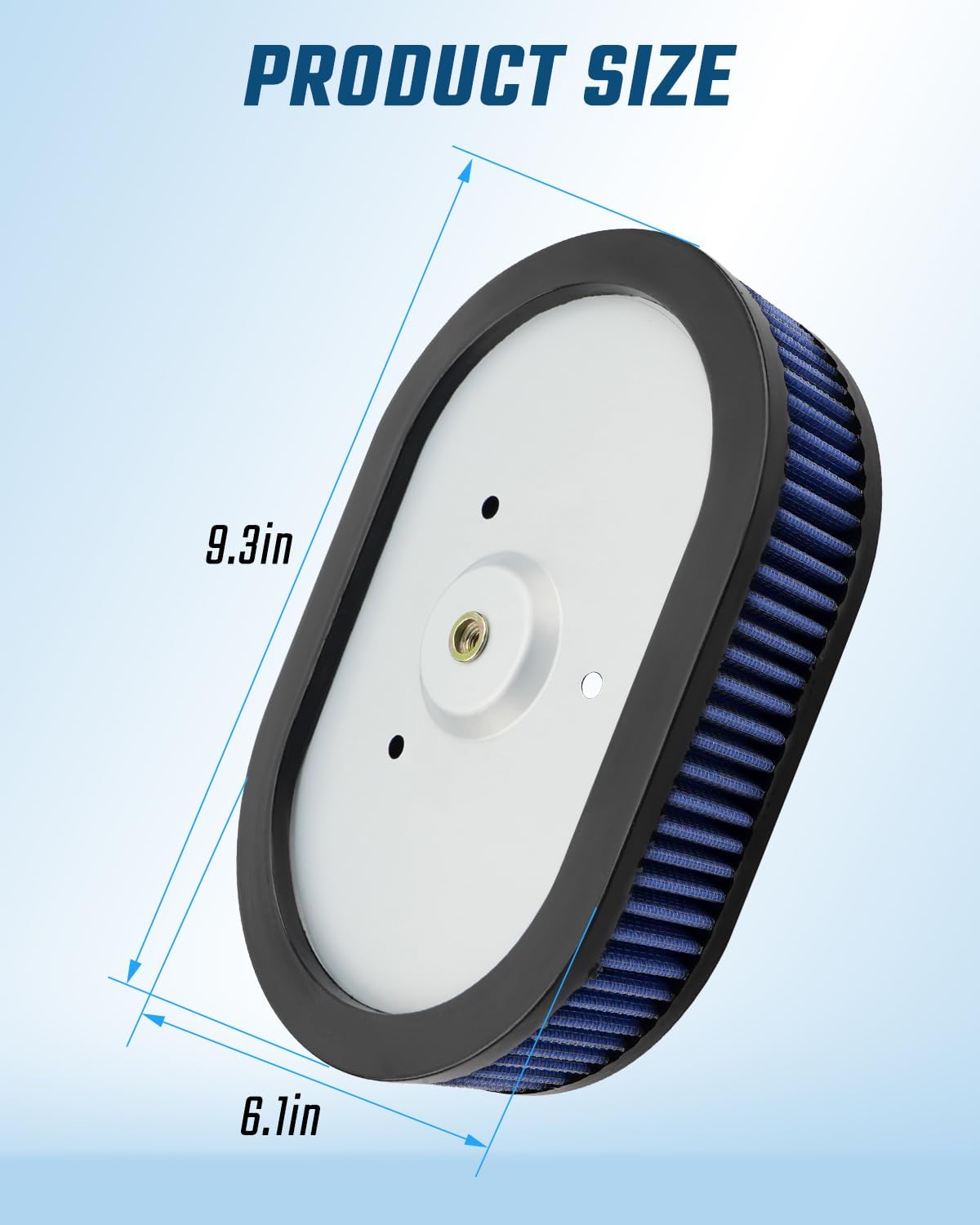 29670-09 Engine Air Filter Fit for Harley Davidson Fat Bob/Dyna Low Rider/Wide Glide/Switchback/CVO Limited and Other Select Models Replace 2967009 HD-0910 High Performance, Premium Filters