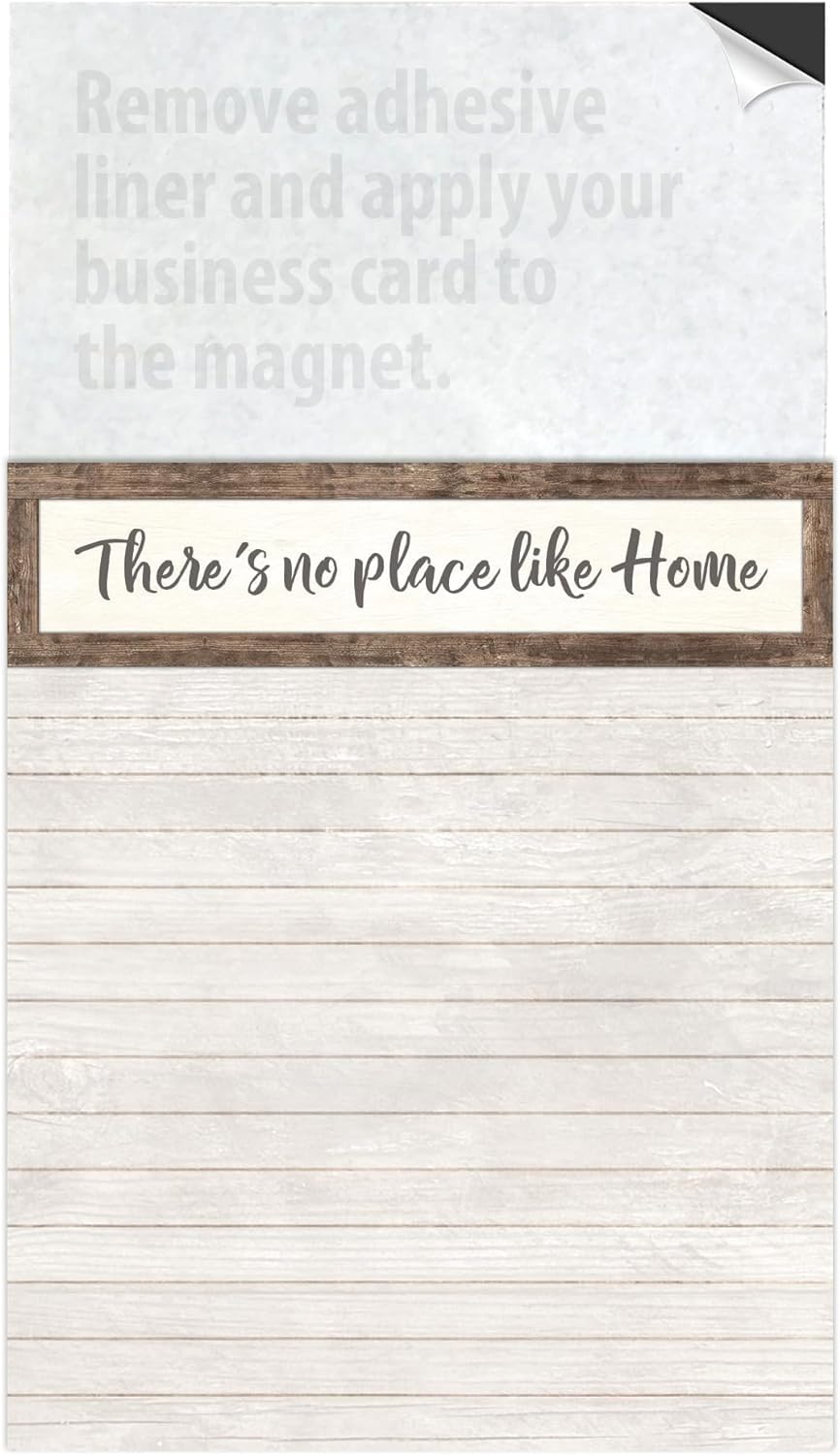 Business Card Magnet Notepads and Designer Envelopes, Peel and Stick Your Business Card, Year Round Magnetic Marketing Supply (No Place Like Home, Pack of 100)