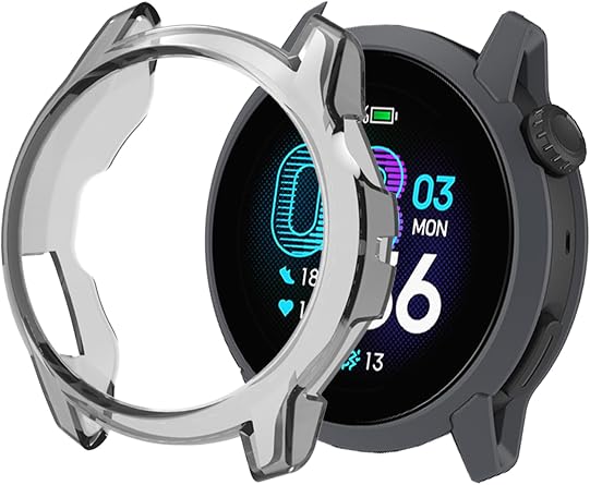 Case for COROS PACE 4 SmartWatch,Soft Flexible TPU Thin Lightweight Bumper Cover Protector for COROS PACE 4,Transparent Black