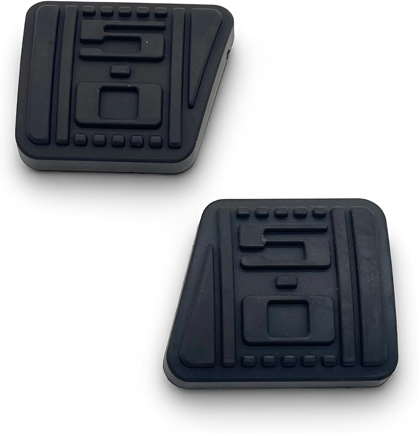 Brake Pedal Pads 5 Speed Manual 5.0 Embossed Clutch & Brake Pedal Pads Non Slip Rubber Compatible with 1979-1993 Mustan E0ZZ-2457 E0ZZ-7624