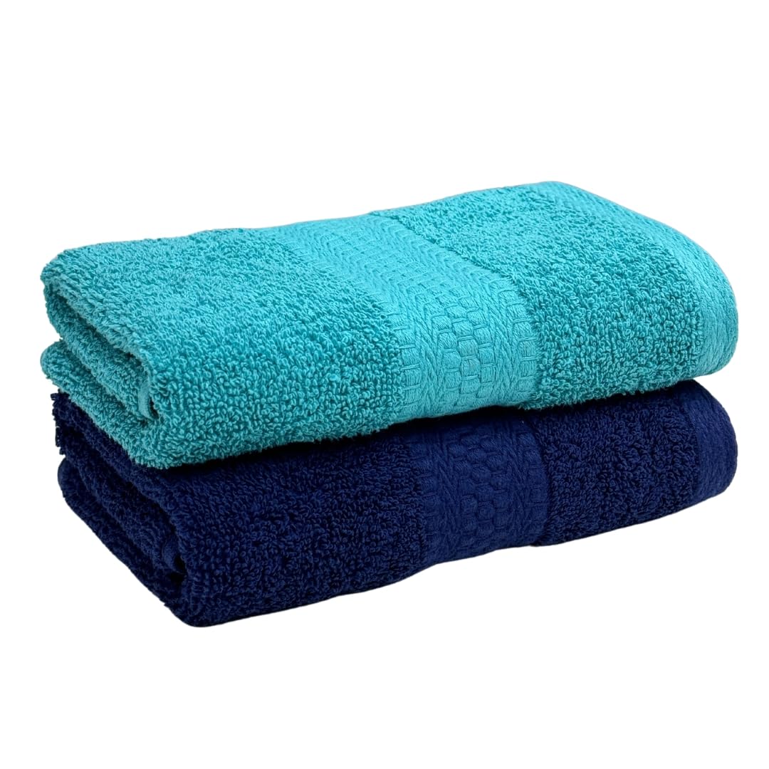 STAMIO Cotton 600 GSM Hand Towels Set of 2, 40 X 60 cm for Men, Women, Home Use, Gym, Wash Basin, Sports, Workout | Soft, Absorbent, Quick Dry, Full Size Large | Green, Blue (B0D8F4D3KM) Amazon Price History, Amazon Price Tracker