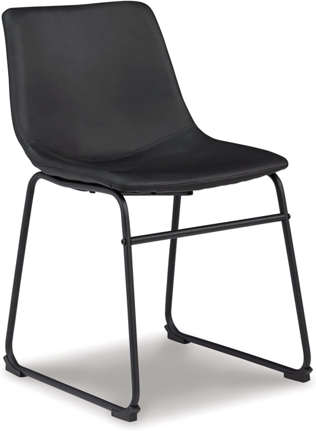 Signature Design by Ashley Centiar Mid Century Dining Room Bucket Chair, 2 Count, Black : Everything Else