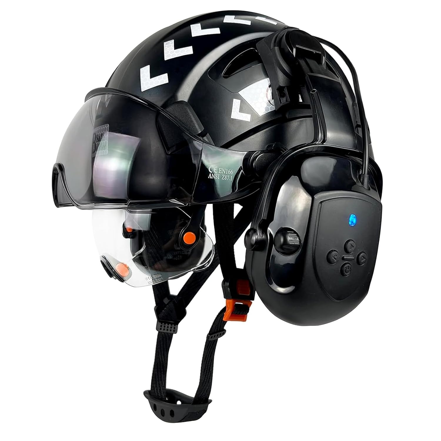SAFEBUILDER Safety Helmet with Visor Bluetooth Ear Muffs SNR 26dB Hard Hat with Visors Mounted Ear muff Hardhats Vented AN... - Review, Price and Buying Guide