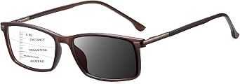 Progressive Multifocal Reading Glasses Men,Photochromic Gray Sunglasses