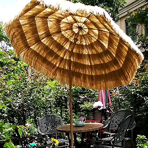 Parasol de jardín reclinable sombrilla de playa redonda con protección UV exterior patio 2m
