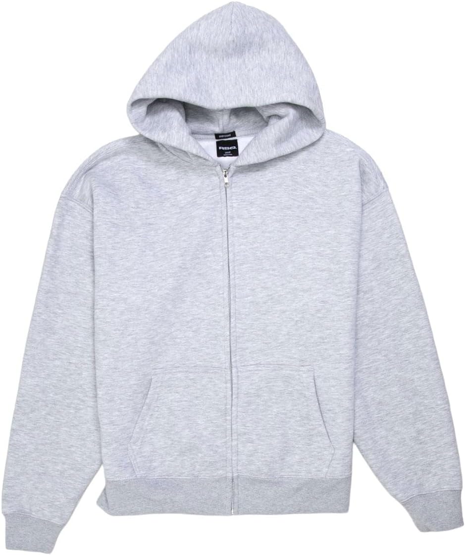 Rsq Mens Oversized Zip-Up Hoodie