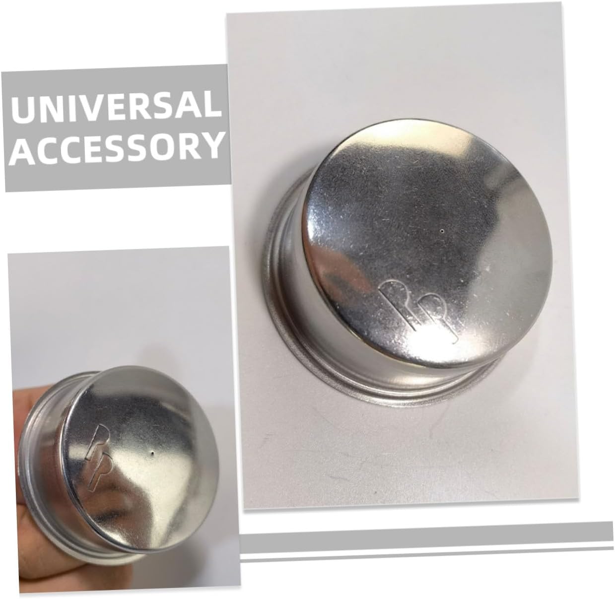 WOONEKY Professional Espresso Filter Cup Metal Powder Strainer Tool for Coffee