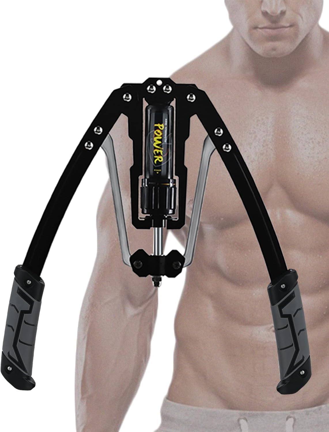 Professional Torsion Arm Fitness Trainer with Hydraulic Power – Adjustable Resistance Chest Expander (10-200kg) – Ideal for Strength Training, Arm & Chest Muscle Development (Black)