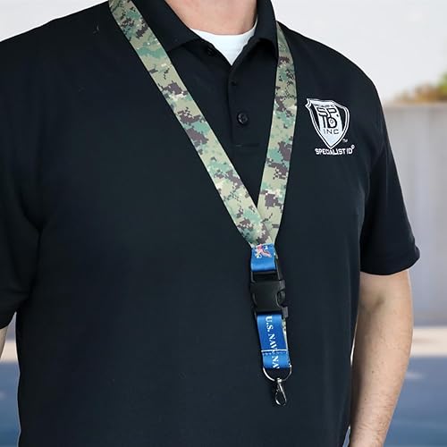 Miniatura 7 de Cordón de la Marina de los Estados Unidos con separación de seguridad  Soporte de insignia militar con hebilla desmontable llavero para tarjetas de