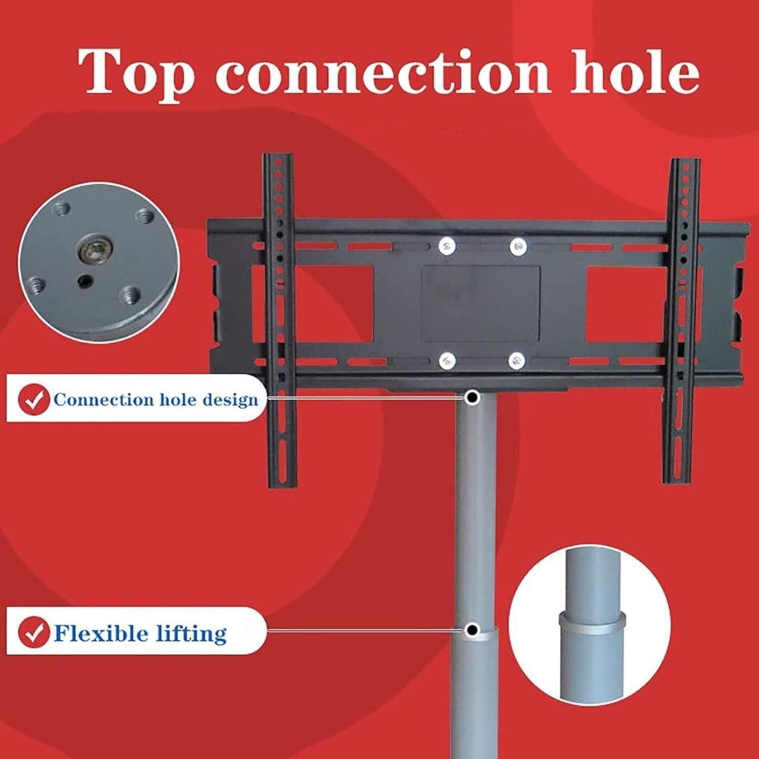 Adjustable Ceiling TV Stand, Motorised TV Stand, TV Lifting Device with Remote Control for Large Screen TVs 26-70 Inch(40cm)