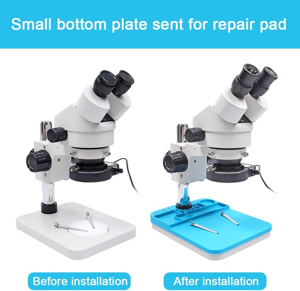 7-45x Continuous Magnification Binocular Microscope Phone Watch Repair Circuit Board Welding Jewelry Identification HD Professional Three-Eye Microscope CCD Melt-Blown Cloth Mold Hole Detection