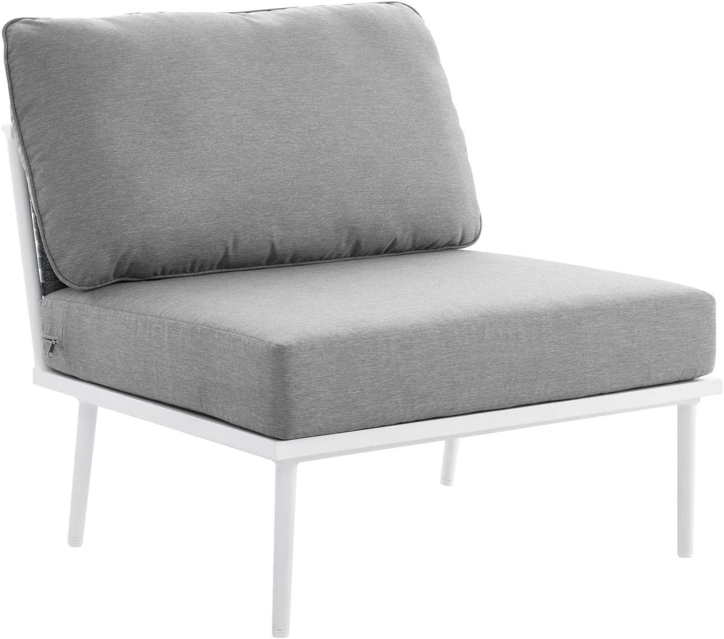 Modway EEI-5754-WHI-GRY Stance 3 Piece Outdoor Aluminum White Gray Patio Set