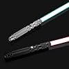 SVBIRKZI Lightsaber | 7 Colors RGB Light Color Adjustable | USB Rechargeable Adult Duel Lightsaber | Metal Handle and Abrasion Resistant High Transparency Sword Head, Silver Black