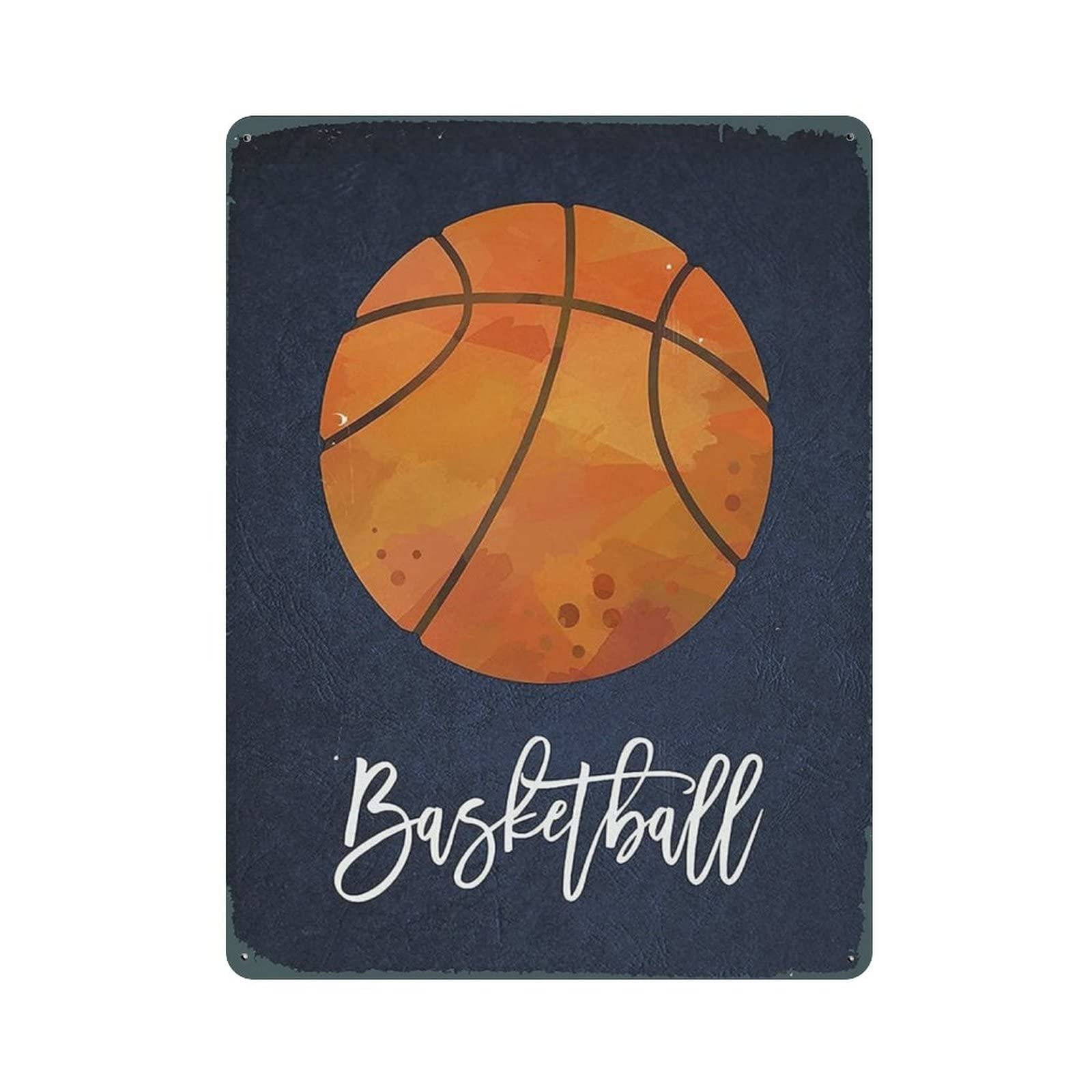 AOOEDM Basketball Vintage Metal Sign for Home Shop Coffee Garage Man Cave Signs Wall Plaque Kitchen Bar Sign Wall Decor Poster