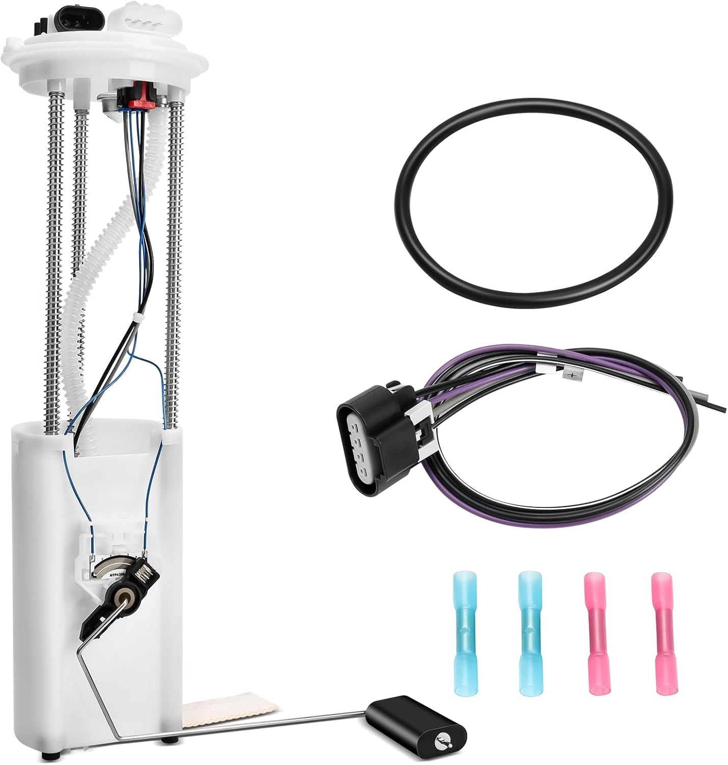 Fuel Pump, Fit for 1997 1998 1999 2000 Chevy/GMC C1500 C2500 C3500 K1500 K2500 K3500 Pickup 4.3L 5L 5.7L 7.4L, Electric Fuel Pump with 2 Connectors & Level Sensor & Sending Unit, Replace E3947M