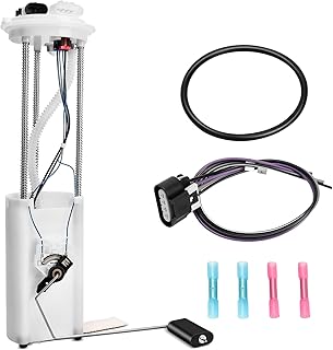 Fuel Pump, Fit for 1997 1998 1999 2000 Chevy/GMC C1500 C2500 C3500 K1500 K2500 K3500 Pickup 4.3L 5L 5.7L 7.4L, Electric Fuel Pump with 2 Connectors & Level Sensor & Sending Unit, Replace E3947M