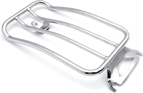HTTMT LR13 - Portaequipajes cromado de 14 x 7 pulgadas compatible con H-D Touring FLHT 97-15 1997-2015