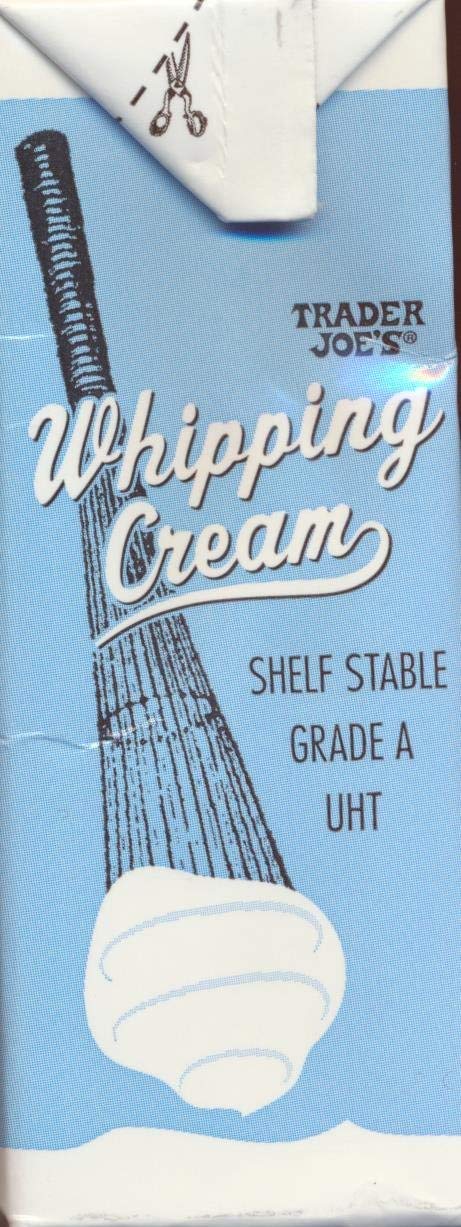 3 pack Trader Joe's Shelf Stable Tetra Grade A Whipping Cream 8 FL Oz (236 mL) Cream at the Ready When You Need It (UHT) Room Temperature, 3 Pack