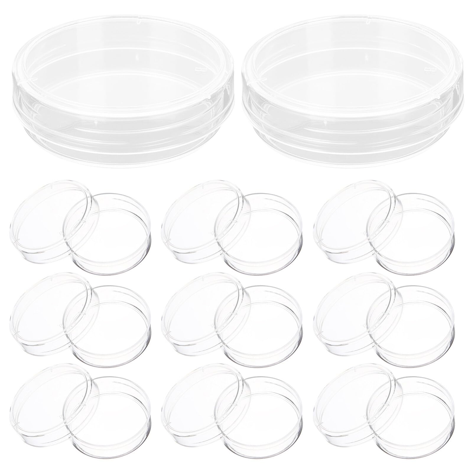 Generic 30 Pack Petri Dishes with Lids, 35mm Plastic Agar Plates Culture Dishes Petri Plates for Laboratory