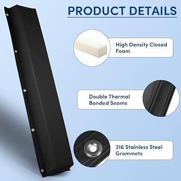 ORLANG 36/48/59/72 Dock Bumpers,Dock Fenders with Stainless Steel Screws,Boat Dock Bumpers,Dock Post Bumper for Docking Edges, Piling, Vertical Poles, Horizontal Decks or Piers(Multiple Colors)