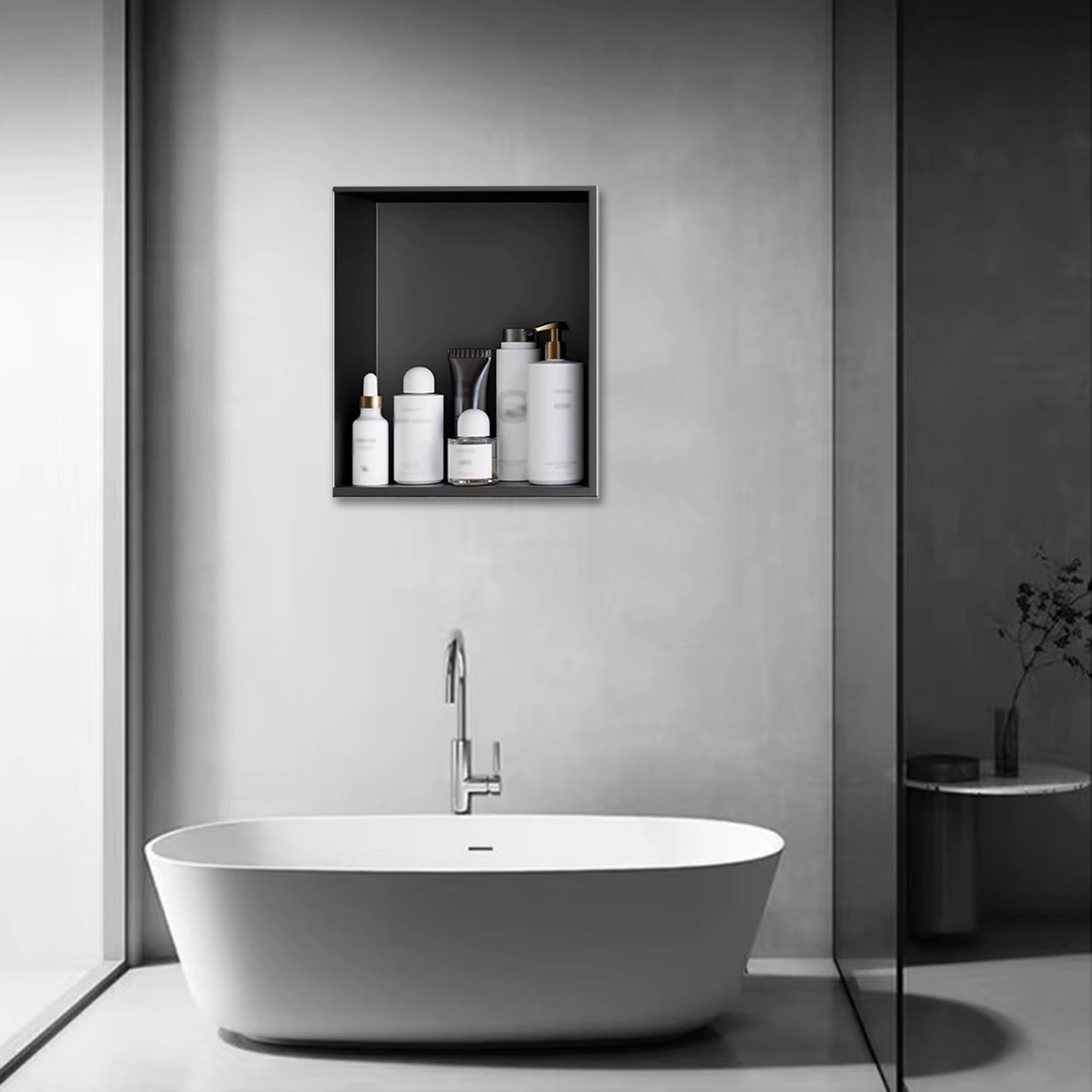 Niche de douche LED en acier inoxydable SUS304 pour rangement de salle de bain