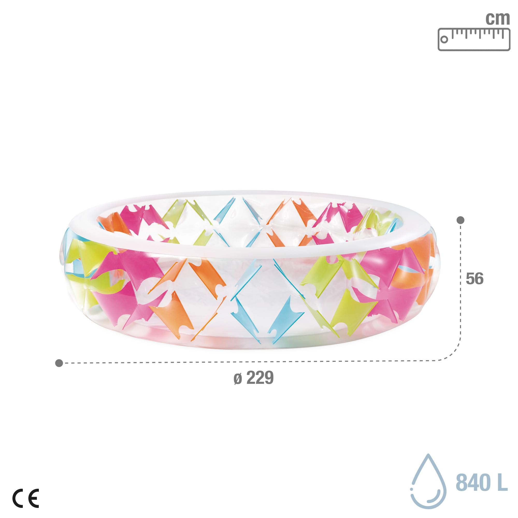 Intex 56494 Piscina Girandola Rotondo 229 x 56 cm, Multicolore, 6 anni to 12 anni