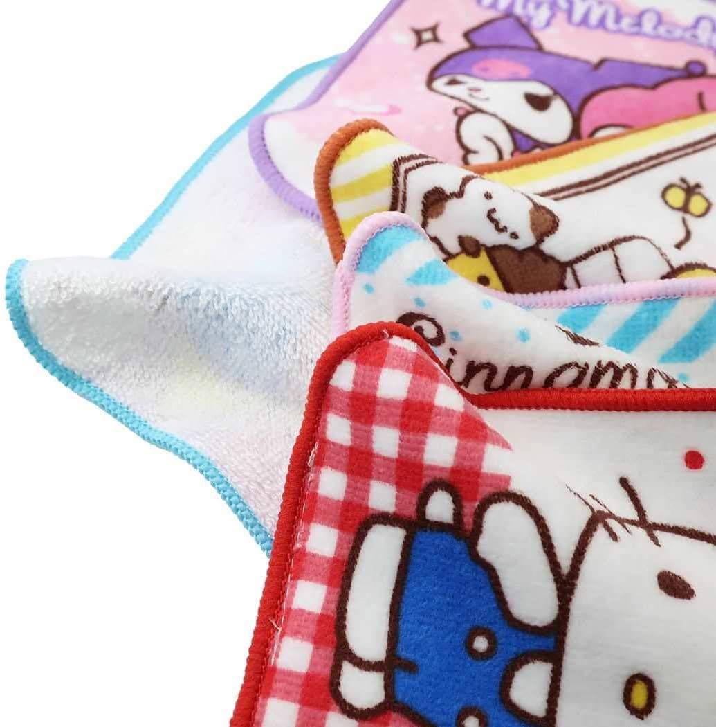 丸眞 ミニタオル 5枚組 サンリオ キャラクターズプロフィール サンリオ キャラクター 入園入学グッズ 入園入学準備 保育園 幼稚園 小学校 女の子 3065011400